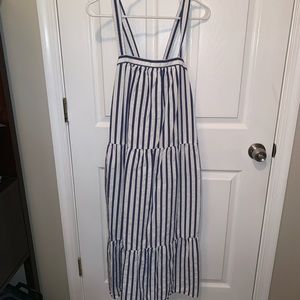 Universal Thread White and Blue Striped Dress